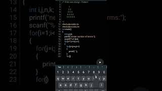 New design of pyramid in c language 😯| pyramid design 🥵 |#shorts #viral #tranding #programming #the