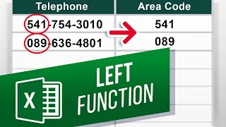 How to Use the Excel LEFT Function