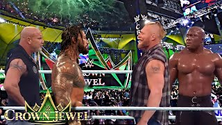 WWE - Oct 7, 2021 - Roman Reigns & Goldberg Vs Brock Lesnar & Bobby Lashley - Wwe Crown Jewel 2021