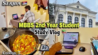 STUDY VLOG - Life of a 2nd year mbbs student in serbia 🇷🇸 | mbbs abroad | medicoinfo