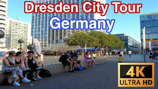 Dresden | Evening Walking Tour | Dresden Schöne Stadt | City Walk 4K