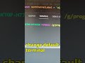 How to change VS Code default terminal #shorts #code #vscode #programming #how
