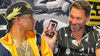 DEVIN HANEY CALLS EDDIE HEARN AFTER REGIS PROGRAIS WIN SAYING HES READY FOR FIGHT!