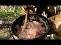 basic backcountry cooking bison stew.