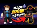 Made 100M in 2 Hours (Noob to Pro) - Roblox Islands