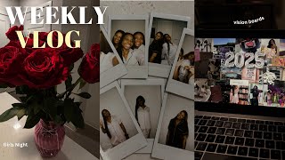 WEEKLY VLOG | spending new years in, sleepover w/friends, vision boards, goals for 2025