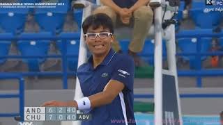 Hyeon Chung  정현  vs Kevin Anderson 2018 Mubadala Highlights v PUEusCYX4