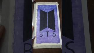BTS logo drawing|How to make BTS logo #bts #btsarmy #btslogodrawing #btsdrawings  #taketwo #shorts