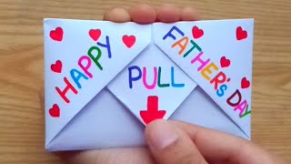 DIY - SURPRISE MESSAGE CARD FOR FATHER'S DAY | Father's Day Card | Pull Tab Origami Envelope Card