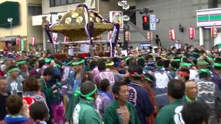 平成25年　八王子まつり　多賀神社千貫神輿＝第二区渡御【大迫力】