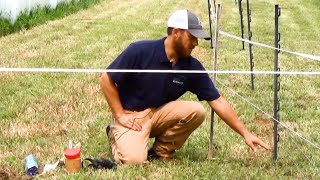 Haylage Wildlife Exclusion Demonstration – Temporary Electric Polytape Fence and Gate