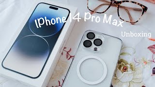 IPhone 14 Pro Max | Silver 128GB | Unboxing + accessories ☆