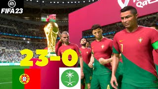 FIFA 23 - Portugal 23 - 0  Saudi Arabia - World Cup 2022 final Match | PS5™ [4K60]