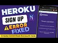 How To Create Heroku Account || heroku sign up problem || heroku domain blocked ?