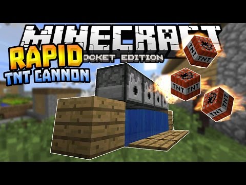 RAPID FIRE TNT CANNON in MCPE 1.1!!! Redstone Creation - Minecraft PE (Pocket Edition) RAPID FIRE TNT CANNON in MCPE 1.1!!! Redstone Creation - Minecraft PE (Pocket Edition)