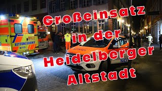 Besucher einer Gaststätte in Heidelberg klagen über Atemwegsbeschwerden: Rettungskräfte im Einsatz