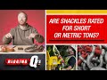 Shackle Ratings in Short or Metric Tons, Inspection Requirements, Pin Torque, Shackle Pin Knowledge