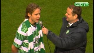 Celtic FC - Stefan Johansen meeting the Celtic Supporters