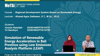 3 Simulation of Renewable Energy Acceleration in Bali Province Using Low emissions Analysis Platform