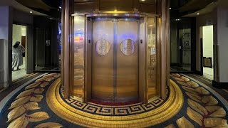 Epic Round Glass Westinghouse Elevator with ARMOR BUTTONS at Caesars Atlantic City, NJ