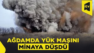 SON DƏQİQƏ! Ağdamda yük maşını minaya düşdü