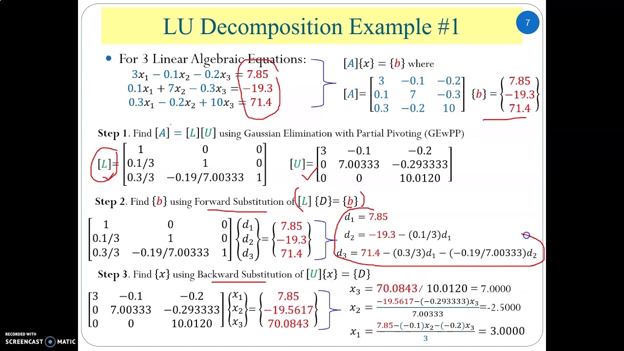 LU Decomposition Part 3 Solving Inverse Problem Using LU Decomposition ...