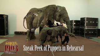 The amazing elephant puppets from 'Circus 1903'