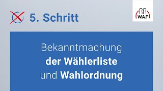 Bekanntmachung der Wählerliste und Wahlordnung | Betriebsratswahl | Schritt 5