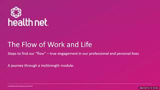 Work-Life Balance - Health Net Wellness Webinar - April 2023