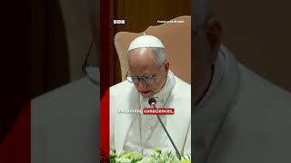 Pop Leo warns AI 'needs to be disarmed'. #PopeLeo #AI #BBCNews
