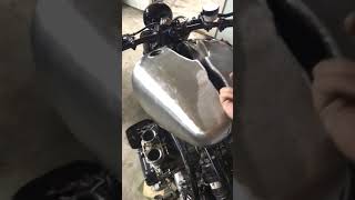 GL1000 Bobber - Harley Split Tanks - Pivoting Brackets