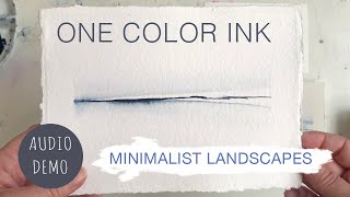 Acrylic Ink Painting Tutorial, Minimalist Landscape