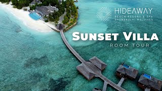 Hideaway Beach Resort \u0026 Spa Maldives. Sunset Villa. Room Tour