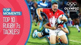 Best Rugby 7s Tackles at the Olympics | Top Moments