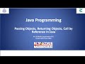 Passing object as argument | Returning Objects | Call by Reference in Java | CS lectures by SKN