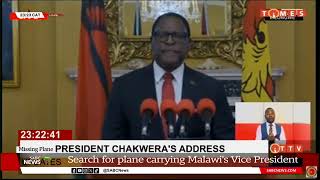 Missing Plane | Search and rescue operations will continue: Malawi's Lazarus Chakwera