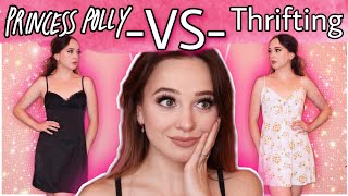 Princess Polly Vs Thrifting! $200 Budget Try On Clothing Hauls