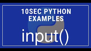 10sec Python Examples input() Built in Function by Code Recipe