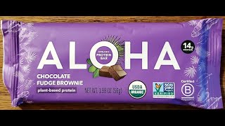 Aloha Organic Chocolate Fudge Brownie Protein Bar Review