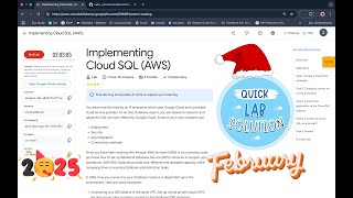 Implementing Cloud SQL (AWS) | #qwiklabs | #coursera | [With Explanation🗣️]