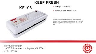 KF108 - KeepFresh Home \u0026 Lab Vacuum Sealer