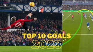 Top 10 Amazing Goals Of The Year 2023 - Top goals ranking soccer