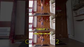 Home circuit workout for upper body 💪🔥 Full 1 hour routine has 8 circuits #shorts #circuitworkout