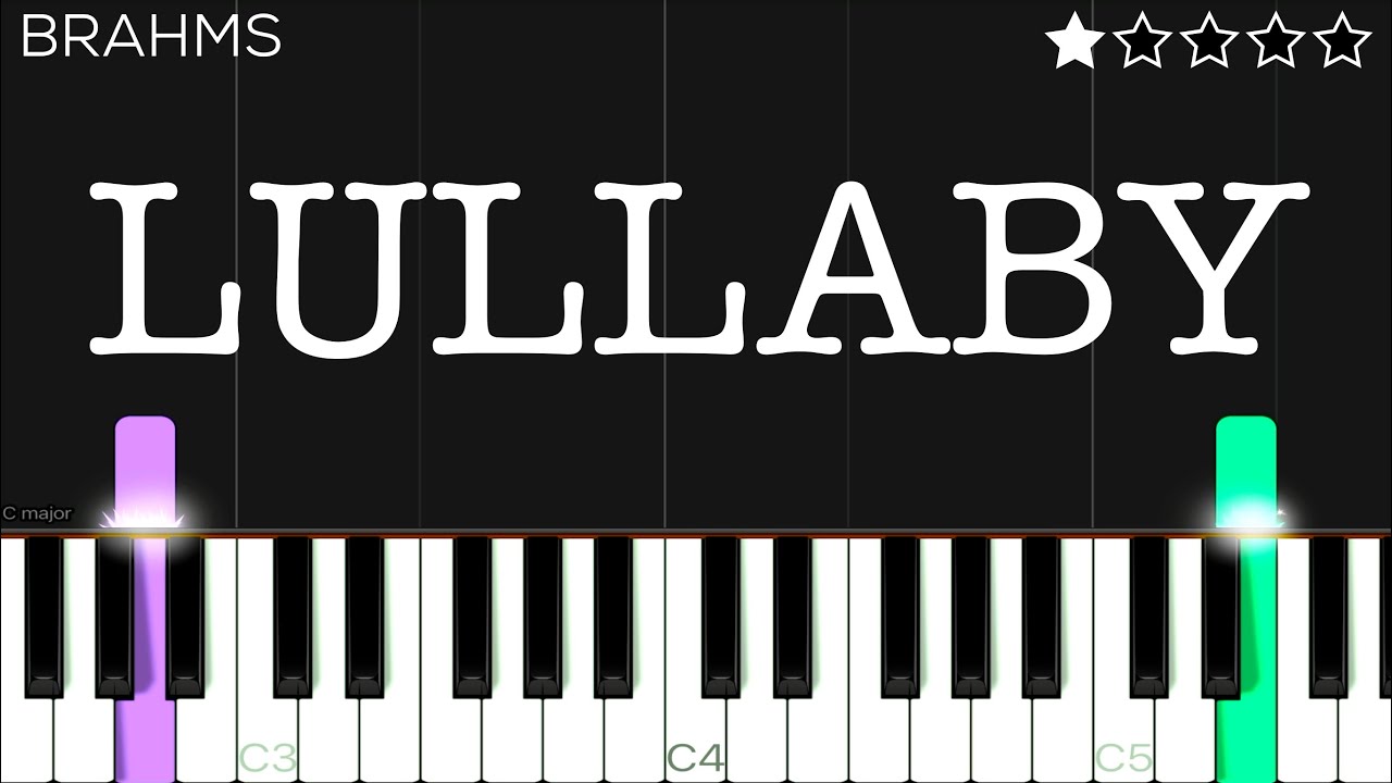 Johannes Brahms - Lullaby | EASY Piano Tutorial - YouTube