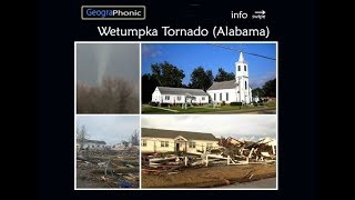 Tornado in Wetumpka , Alabama, Verenigde Staten . Supercel met mesocycloon