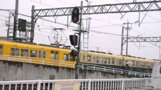 2013.12．28　三岐北勢線　東員駅から西桑名に三重交通色の連接車が行く