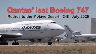 Qantas’ last Boeing 747 Flight  Lands in Mojave Air & Space Port, CA. in HD Video