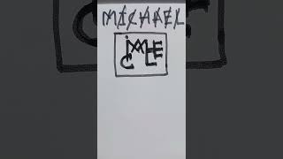 MICHAEL name as brand logo design #viral #shortsvideo