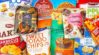 ALDI SNACKS Cheese Crisps, Cookies, Coffee Cakes, Granola Clusters, Non-GMO Sweet Potato Chips,