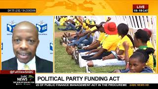 Political Party Funding Act comes into effect on Thursday: George Mahlangu